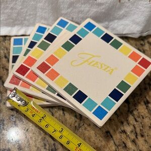 Fiesta Multicolor Square Coasters